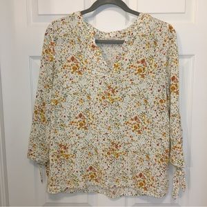 Rose & Rhyme Floral Sz M Blouse